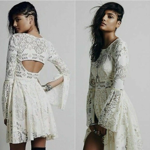 Free People Dresses & Skirts - Free People Size 8 Lovers Folk Dress Ivory